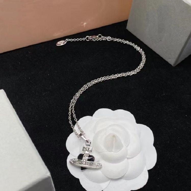 Große herzförmige Vivienne Halskette mit glitzernden Strasssteinen für Damen