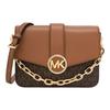 Carmen Classic Monogram Color Block Commuter Fashion Design Chain Shoulder Bag Women Handbags Dark-Brown Acorn-Brown 35S2GNMC0B-200