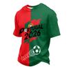 Men’s Lightweight Mesh Crew Neck Short Sleeve Top with Football Print Quick Dry Breathable Casual Athletic Shirt