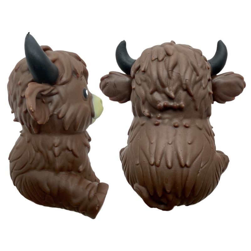 Jumbo Hooglandkoe Stressballen Squishies Fidget Speelgoed Knijpbal Fidget Speelgoed voor Volwassenen Langzaam Rijzend Stressverlichting Knijpspeelgoed