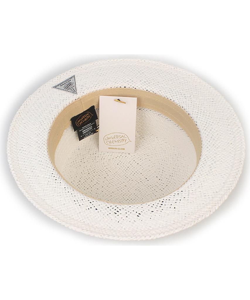 Ivory Line White Short Panama Hat