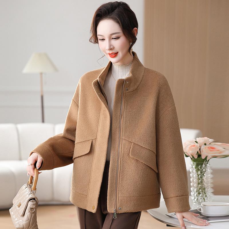 

2026 Spring & Autumn Casual Woolen Coat for Middle-aged & Elderly Women XL [Recommended 105-120 lbs] жовтий/шампанського