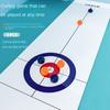 1 Set Foldable Tabletop Curling Game with 8 Rollers Shuffleboard Curling Game   Kids & Adults
