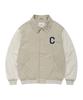 COVERNAT C-Logo Collar Varsity Jacket Beige