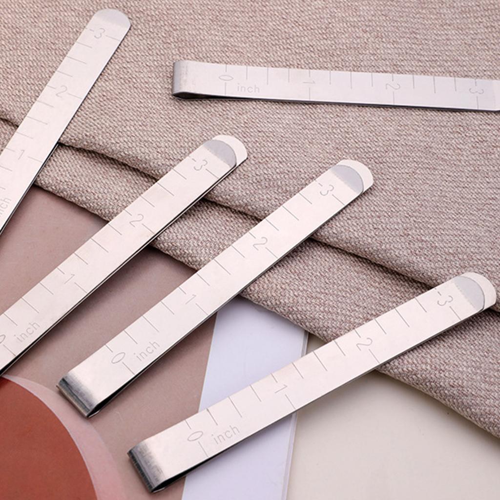 Hemming Clips Marker Sewing Clips Measurement Ruler Stainless Steel Marking Sewing Supplies Accessories