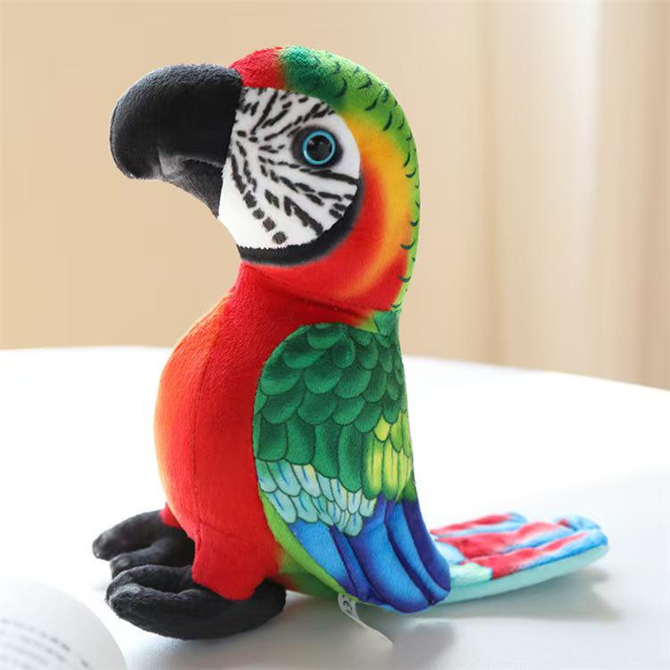 Cross-border Macaw Parrot Plush Toy - Children's Cognitive Bird Figurine