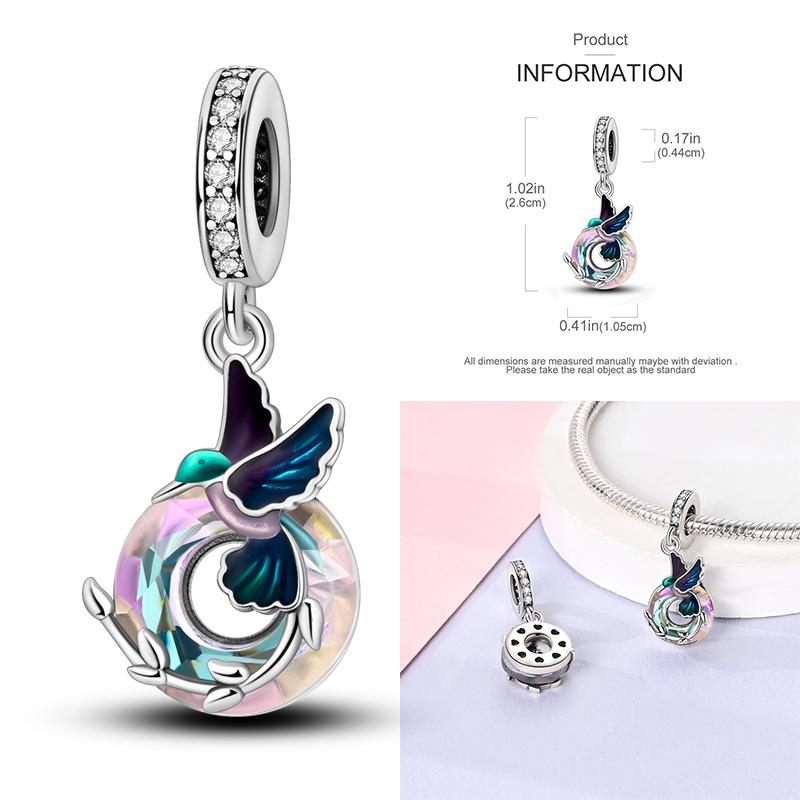 Copper Charms Clock Ocean Sea Turtle Mermaid Heart Shape Beads Fit Original Pan Pendant Bracelet Diy Woman Jewelry