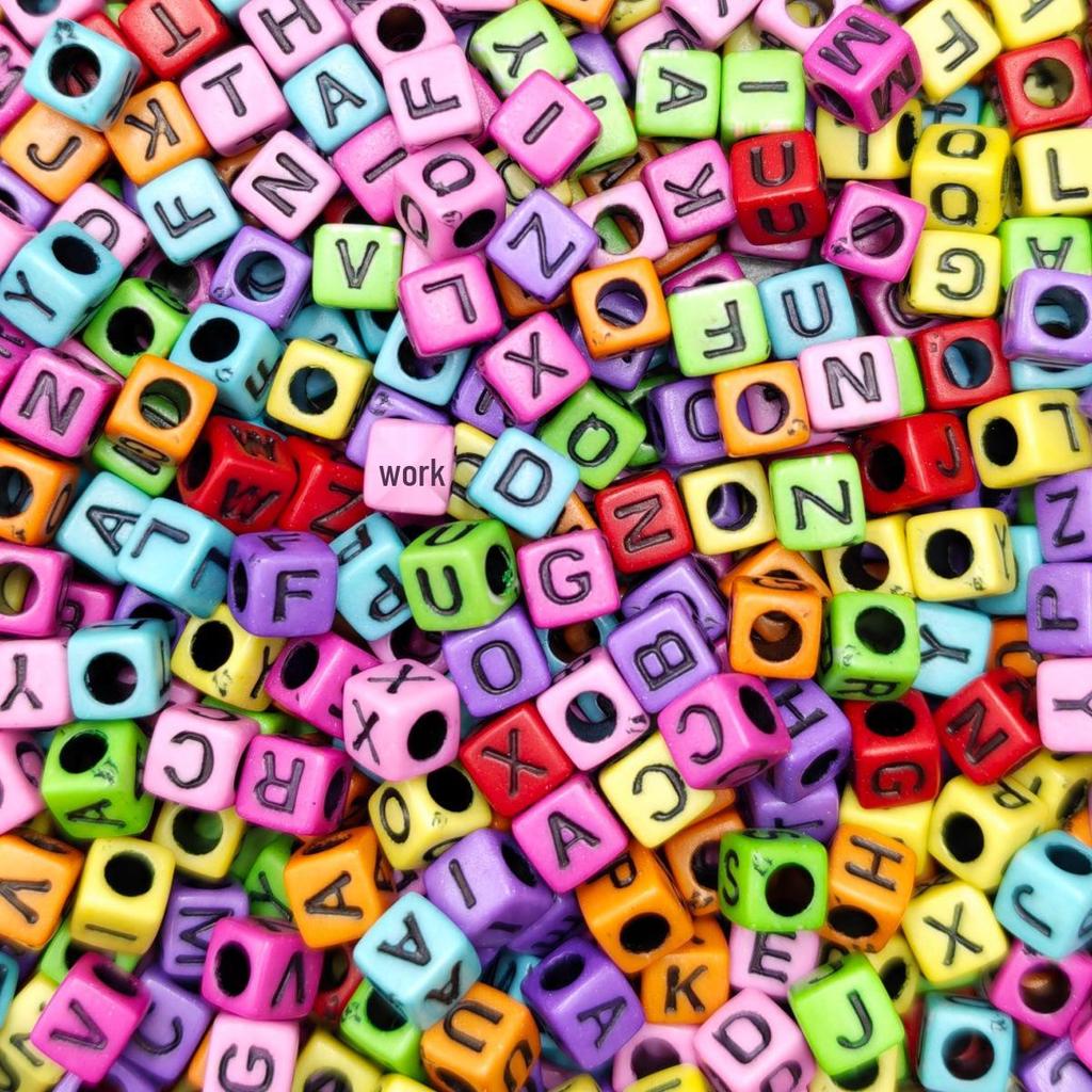 Acrylic Letter Beads for Kids' Jewelry Making – Educational DIY Beading Accessories