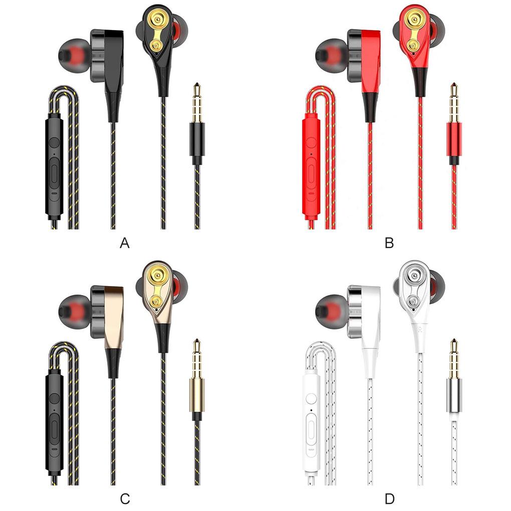 Earphone In\-ear 10mW Earphone Plastic Dual Drive Stereo Wired Ears Headset with 3\.5mm Connector for P40