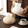 Imitation Travertine Tissue Boxes Table Decoration Tissue Box Living Room Luxury Napkin Boxes Kitchen Creative Paper Towel Box