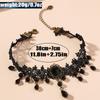 Dark Gothic Halloween Tassel Choker: High-End Black Lace Clavicle Necklace for Women