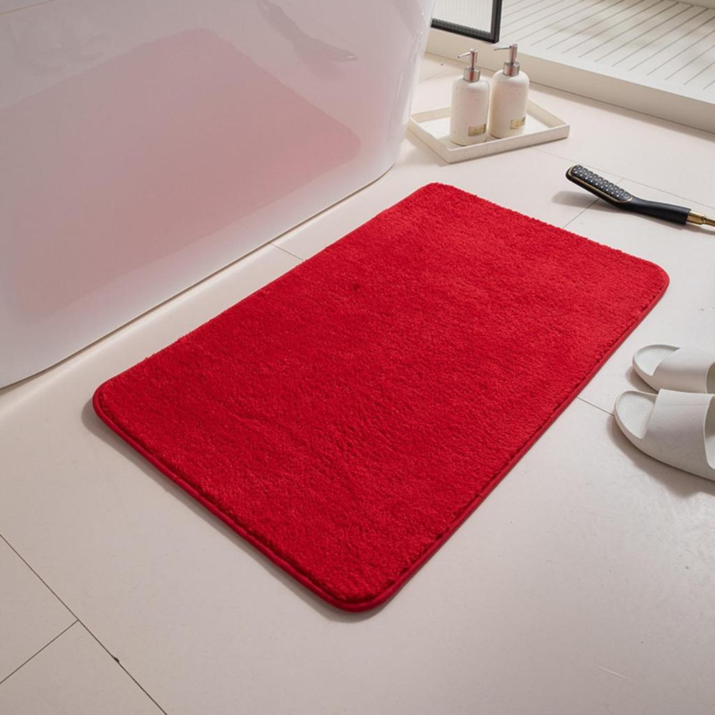 Tappetino da bagno con incisione in pile, tappetino antiscivolo per il bagno, tappetino per il pavimento laterale della vasca da bagno, zerbino per la porta della doccia, imbottitura in memory foam 3D