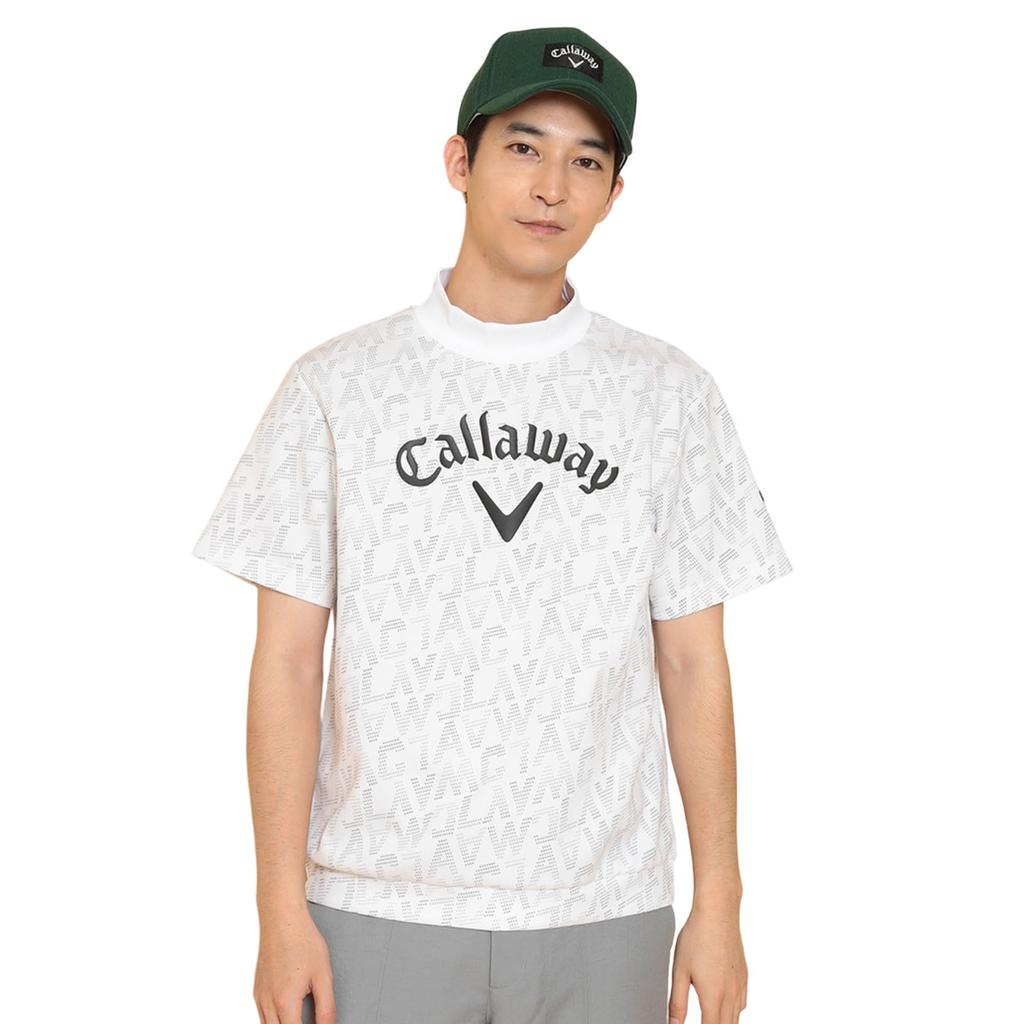 Callaway Short Sleeve Mock Neck Sweatshirt Golf C24217103 Men's (Anytime Sweatshirt) / / 1030_White