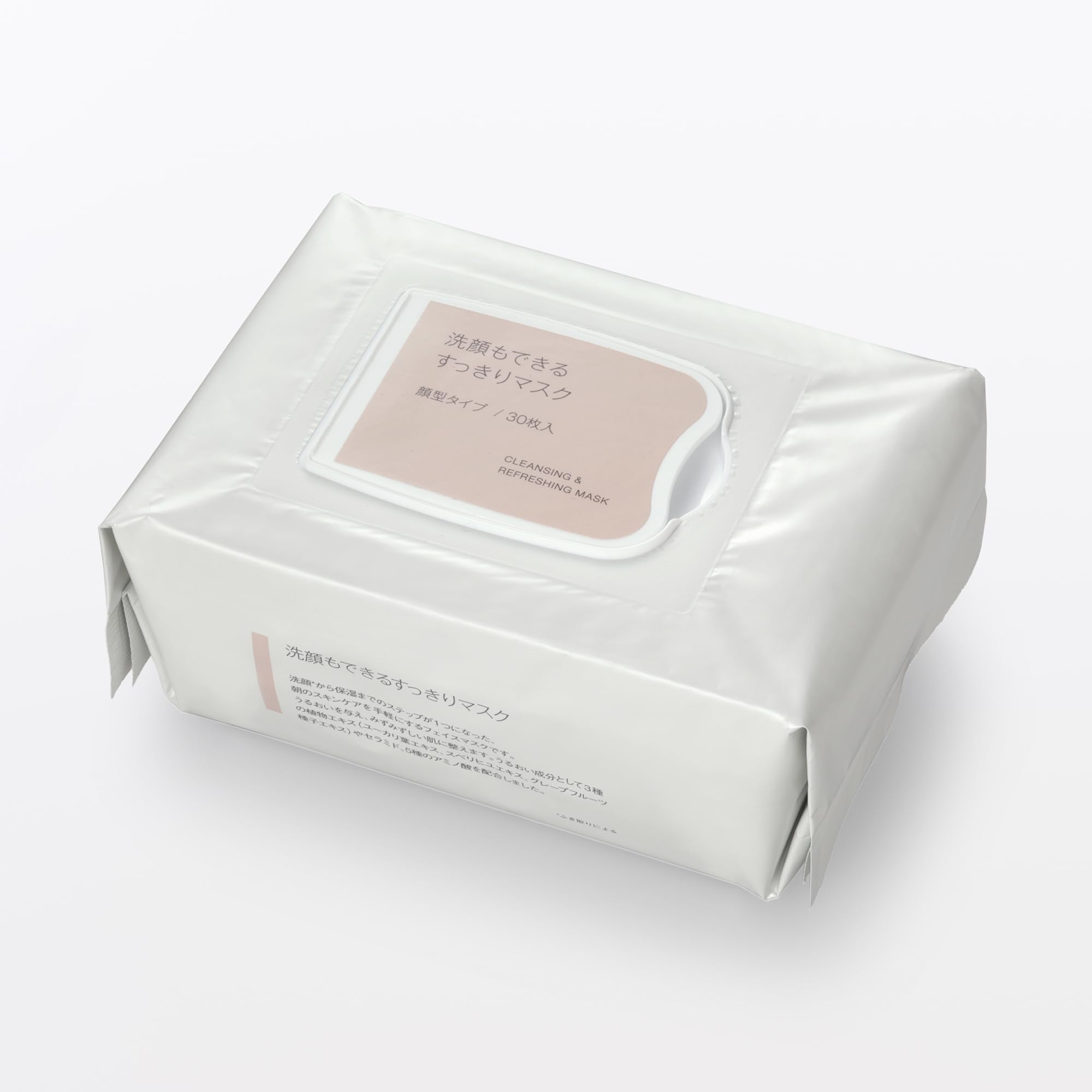 MUJI Освежающие маски-салфетки для умывания лица 76811879 291 мл/30 белый