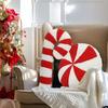 Christmas Candy Pillow Decorative Candy Cane Shaped Throw Pillow Cute Plush Xmas Tree Peppermint Cushion for Sofa Couch Living Room Xmas Decor