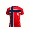 Maillot domicile de la Norvège n°9 Pour le match de football 2026 Maillot de la Norvège, Convient à l'équipe nationale de Norvège et aux fans de football de Haaland