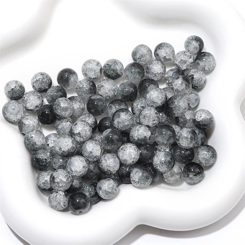 

Круглые двухцветные бусины из жадеитового кракле-стекла для изготовления украшений своими руками: Аксессуары для браслетов, ожерелий и серег. 10mm, Approx. 1mm hole, 20 pieces/bag