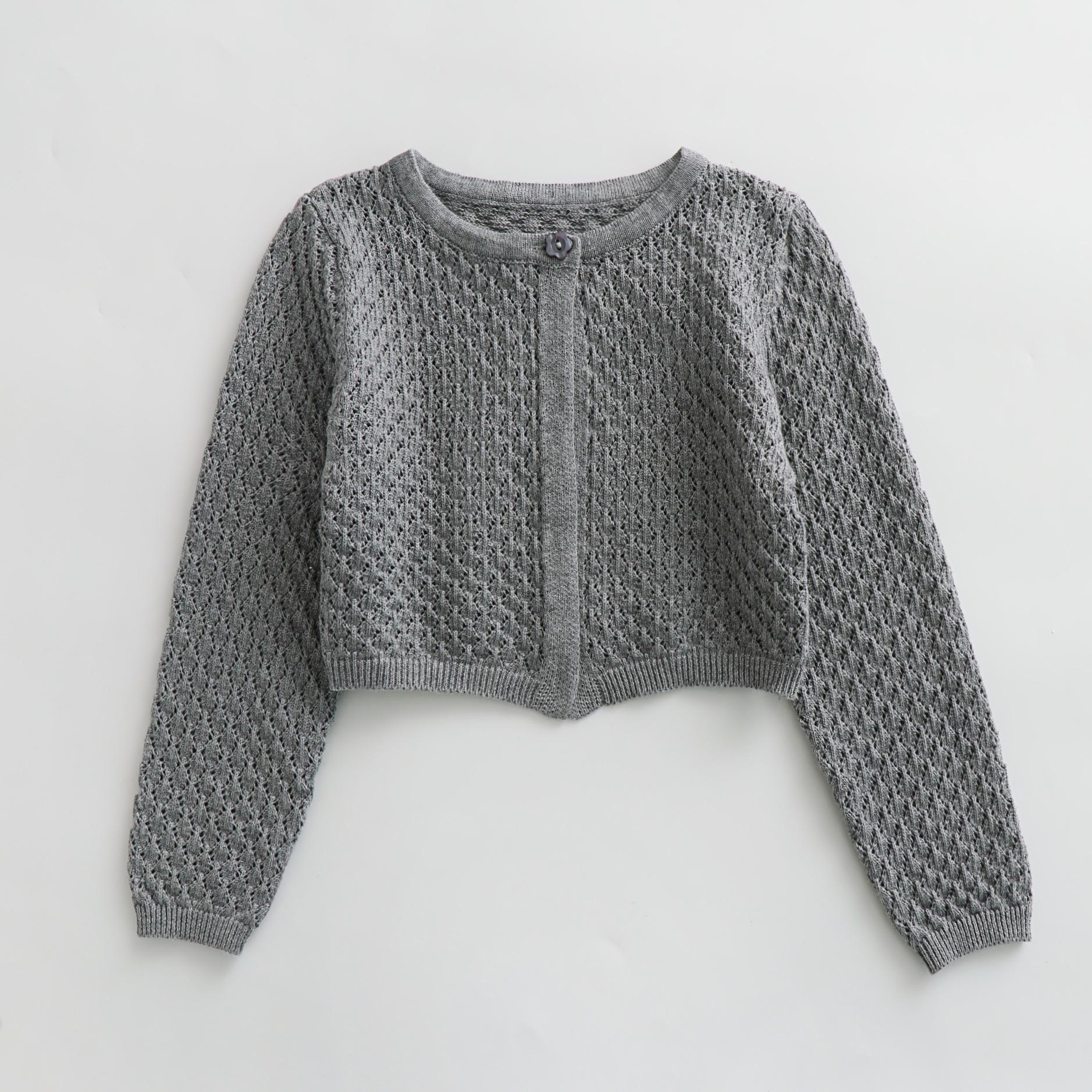 Spring & Summer Kids  Korean Style Lightweight Wool Sweater Shawl 90 cm серый