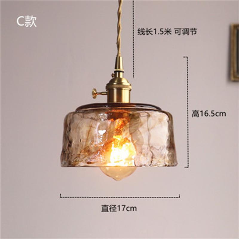 Modern Nordic Brass Glass Pendant Lights Kitchen Restaurant Bar Living Room Bedroom Hanging Pendant Lamp