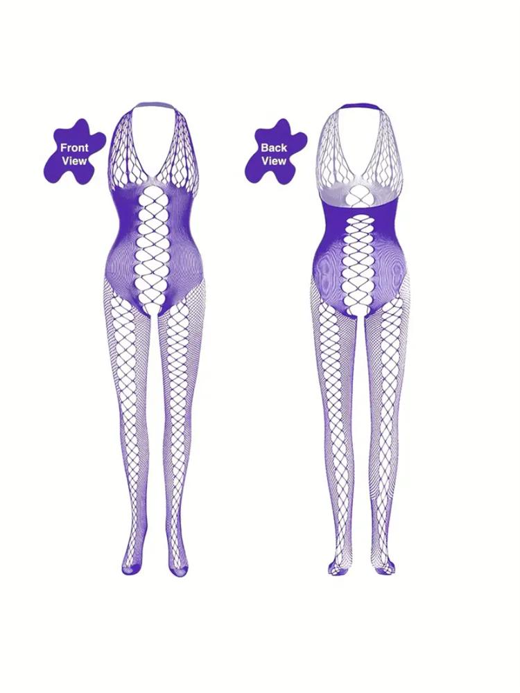 Women Sexy Lingerie Costumes Underwear Body Stocking Porn Catsuit  Lenceria Mujer Crotchless Catsuit Lace Bodysuit Lingerie BDSM