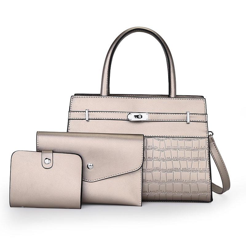 Women's Bag New Stone Pattern Multi-piece Set Women's Bag Single Shoulder Oblique Span Portable Child and Mother Bag