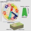 Wooden Clock Model Teaching Aid,Montessori Learning Clocks with Cards,Kindergartner Toy for Game,Interaction Playroom Wall