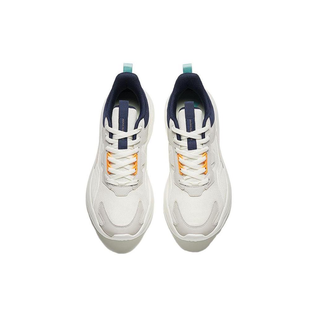 Anta Comfortable Slip Resistant Abrasion Resistant Low Top Running Shoes Men's White 912345579-3