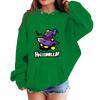 Kids' Halloween Print Hoodie - Casual Loose Fit Pullover Sweatshirt for Boys and Girls