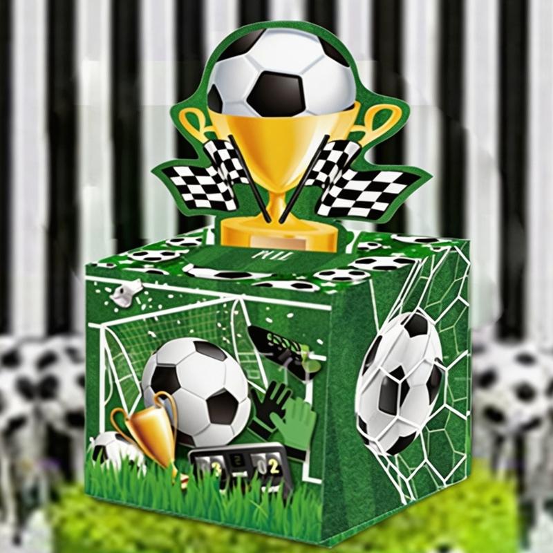 DIY Soccer Party Bill Fun Box With Pull Out Design For Birthday Gifts And Accessories