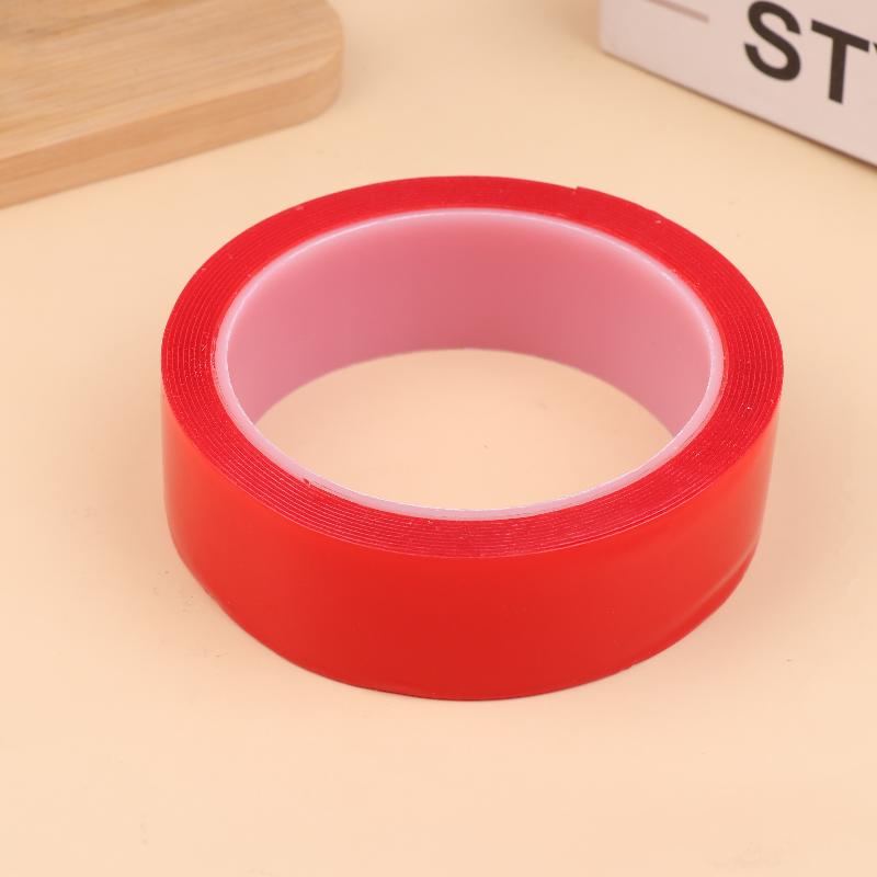 3Meter 10/20/30Mm Width Transparent Tape Double Sided Tape Nano Tape Washable Adhesive Nano Traceless Sticker Glue Red