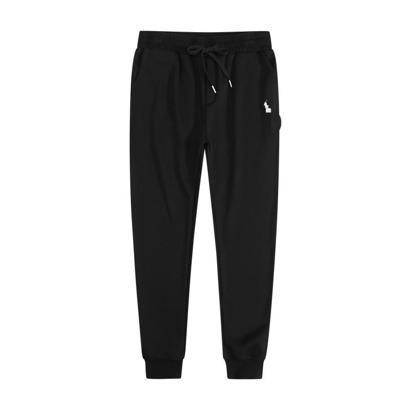 Herren Velours Polo Hoodie Set mit gesticktem Pferde-Logo