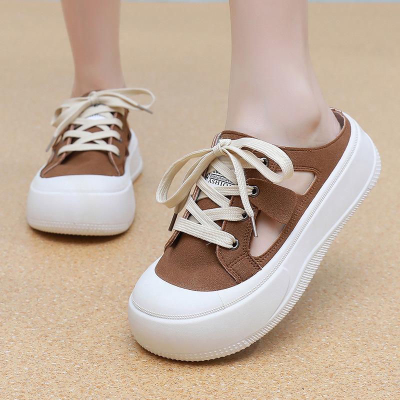 Fashion 2025 Spring and Summer New Casual Slippers One Pedal Lazy Sandals Soft Sole Half Drag Women's Casual Shoes Slippers Women
