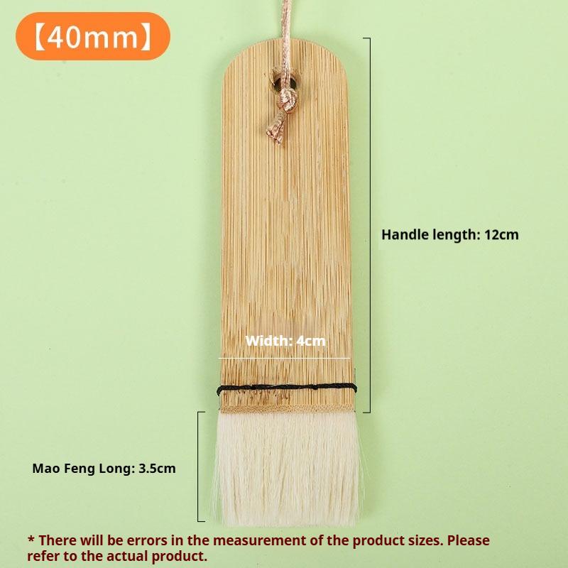 Flat Hake Paint Brushes Wool Hair Artist Painting Brushes for Oil Acrylic Watercolor Paints Drawing Art Supplies Wood Handles