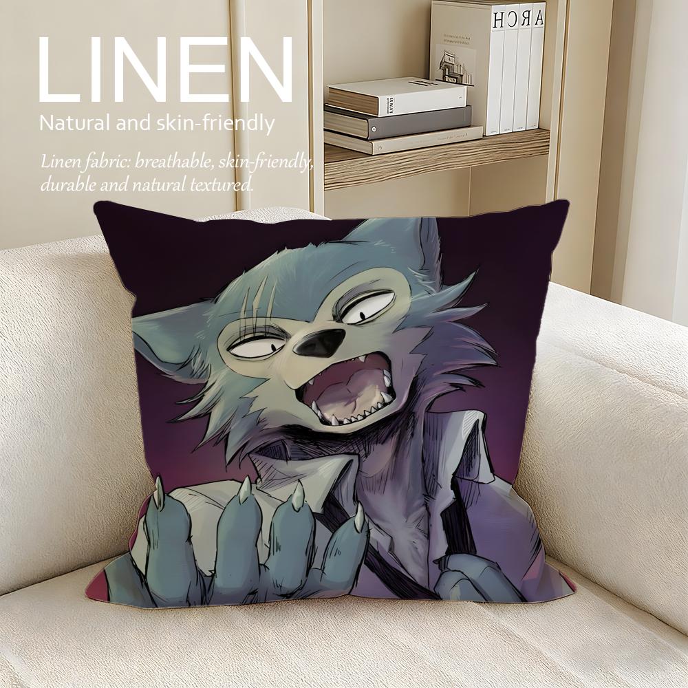 Anime BEASTARS Kissenbezug Kissenhülle Set Stk x x Atmungsaktiv Waschbar Sofakissenbezug