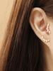 Minimalpiercing 14K Boat Curve Cubic Piercing Earrings
