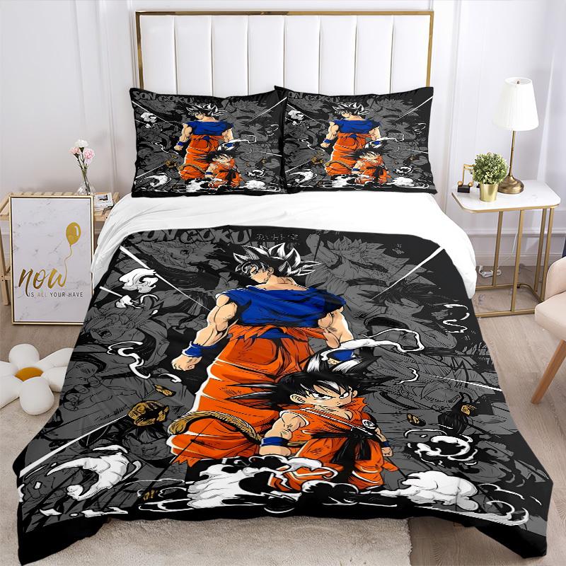 3 st DragonBallZ, Goku Sängkläder. Mjuk och bekväm utan kärna (1x Påslakan + 2x Örngott) yy251010133