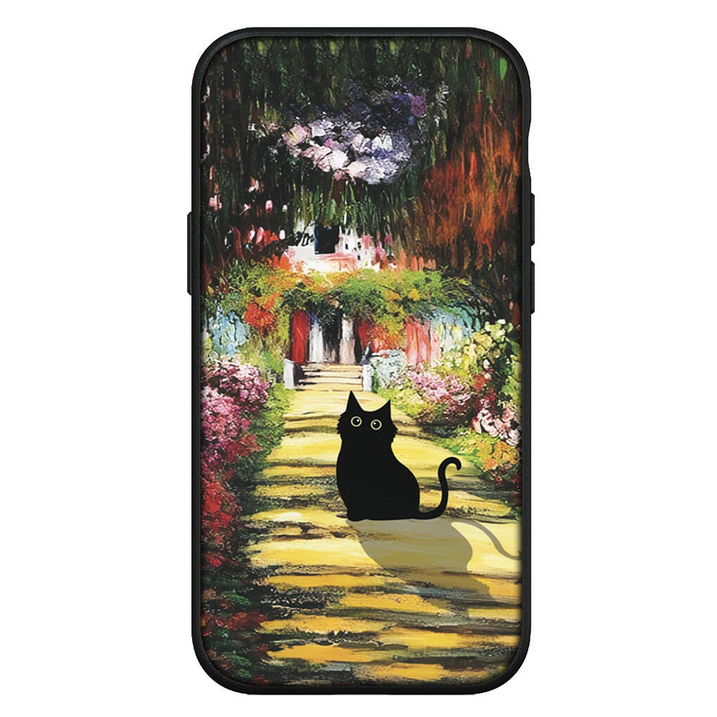 

Чехол для iPhone 17 16 15 Xiaomi Poco Redmi Note 14 13 12 X Pro Max Samsung Galaxy S25 S24 S23 OPPO Huawei Клод Моне Кувшинки Принт Кота Чехол для телефона for Redmi Note 12 4G