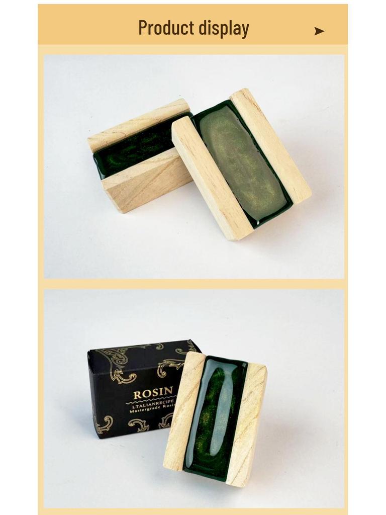 Rosin Dust for Violins, Green Gold Rosin Blocks for Erhu, and Universal Bowed String Instrument Accessories for Cellos.