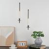 Black Metal Candle Sconces Set of 2 Wall Mounted Pillars Candle Holders Hanging Candlesticks Home Living Room Decors