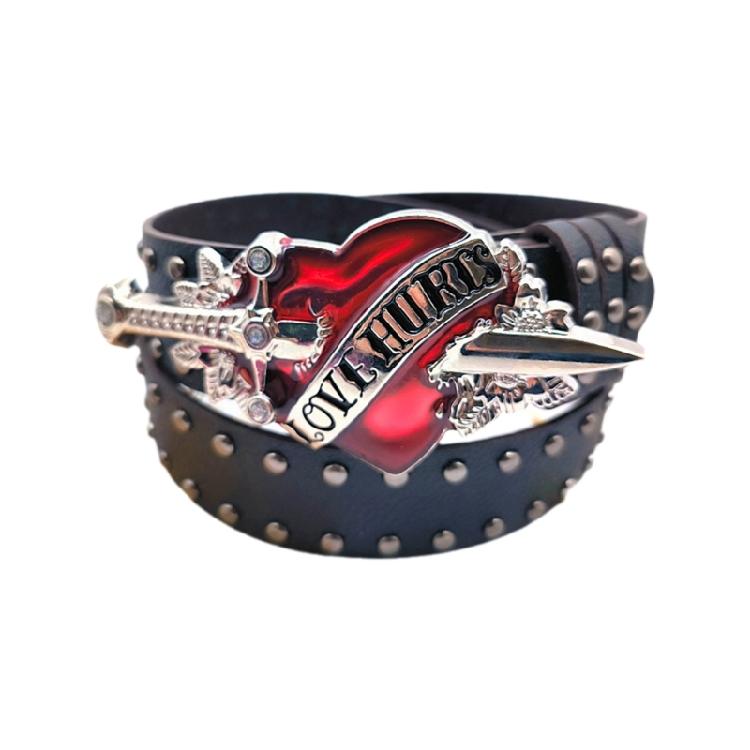 Unique Buckle Girls Waist Belt Street Dance Jeans Belt Decorative Studs
