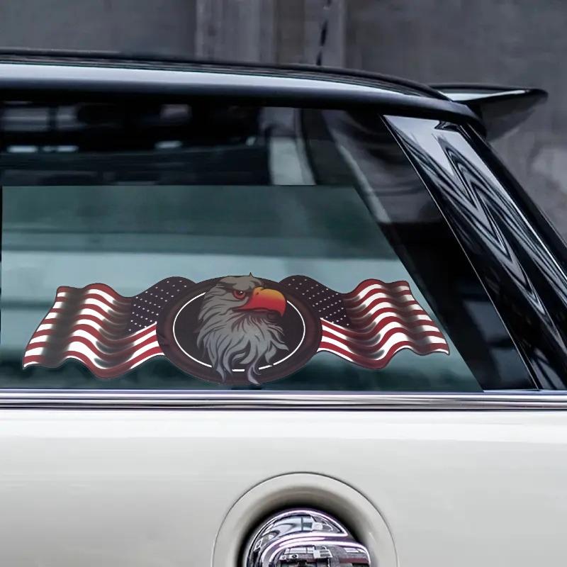 American Flag Eagle Car Sticker Bumper Sticker - Patriotic Vinyl Decal for Cars, Trucks, SUVs, Windows, Laptops, Motorcycles