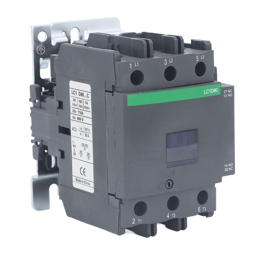 Contactor AC Sensibilitate Ridicată Rezistent la Căldură Putere Mare 1NO 1NC Contactor de Putere de Înaltă Tensiune 80A 380V Bobină AC220V