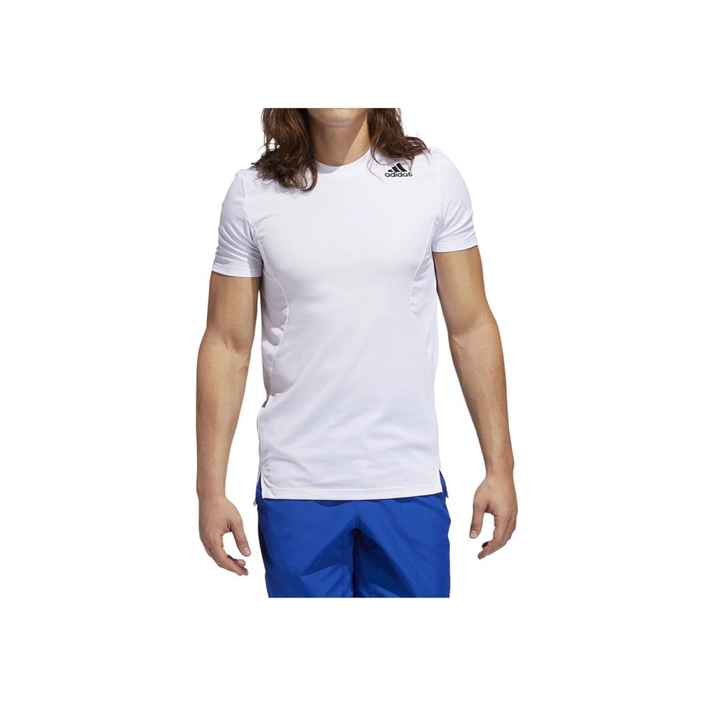 Adidas Sports Fitness Crew Neck Short Sleeve T-Shirt Men Tops White GL7297