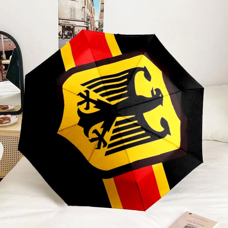 Eagle Emblem Of Germany Automatic Folding Umbrella - 8-Rib Travel Umbrella with Auto Portable Case, Ideal Gift for Birthdays