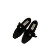 French small fragrant Mary Jane shoes flat black shoes autumn and winter retro late evening wind single shoes ladyshoes soft-soled women's shoes