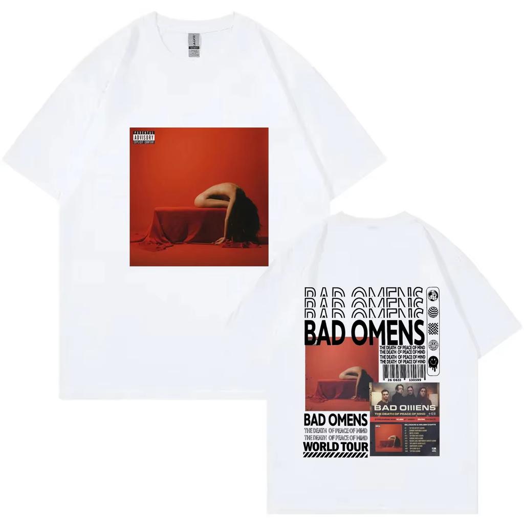 Bad OUnisexs Rock Bands Album World Tour Poster Graphic T Shirts High Street Trend Fashion Tshirts Summer Oversized Cotton Tshirt