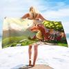 Bath Towel with Dragon Printed,Oversized Beach Towel Absorbent Soft Microfiber Pool Swimming Towels for Adults Teens Large Size