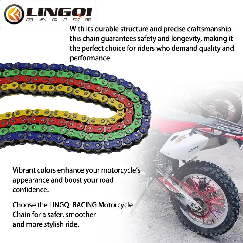 LINGQI RACING 428H-110L Transmission Roller Chain Master Link For 50cc 70cc 90cc 110cc Dirt Bike ATV Quad Scooter Mini Bicycle