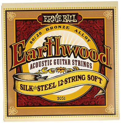 2051 Acoustic Guitar Strings 12 Strings EARTHWOOD SILK STEEL BRONZE SOFT [Genuine Product] (09-46) 12-STRING & 80/20