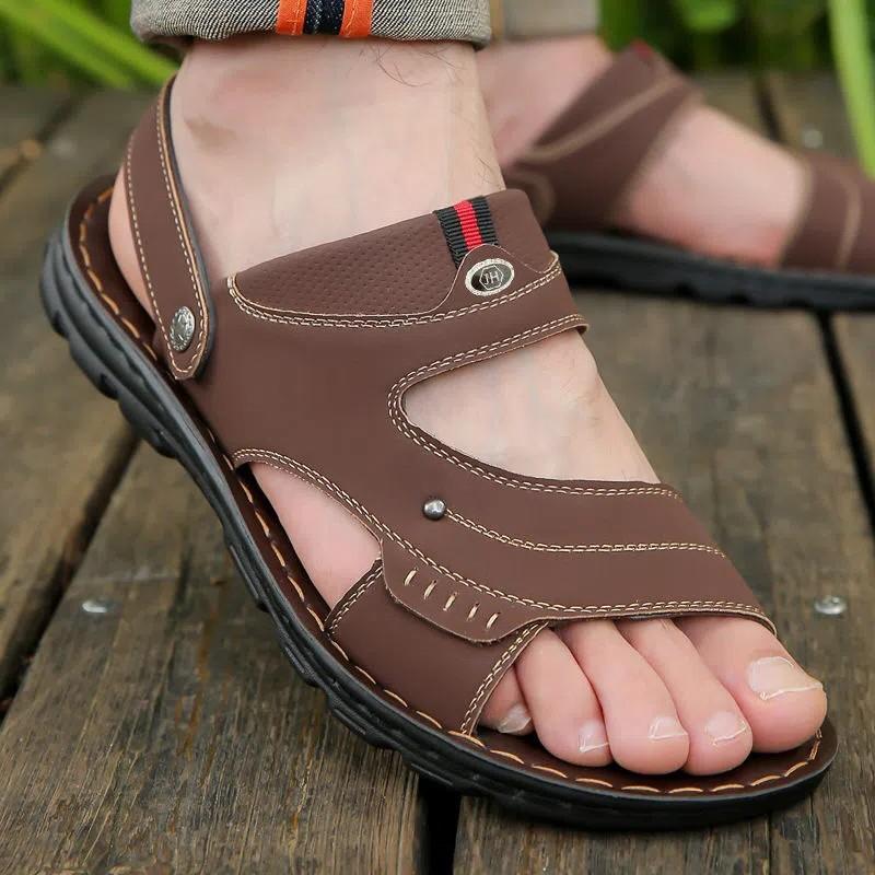 Two sandals for men's summer leisure travel sandals for men's adult beach shoes and dual-purpose cool slippers